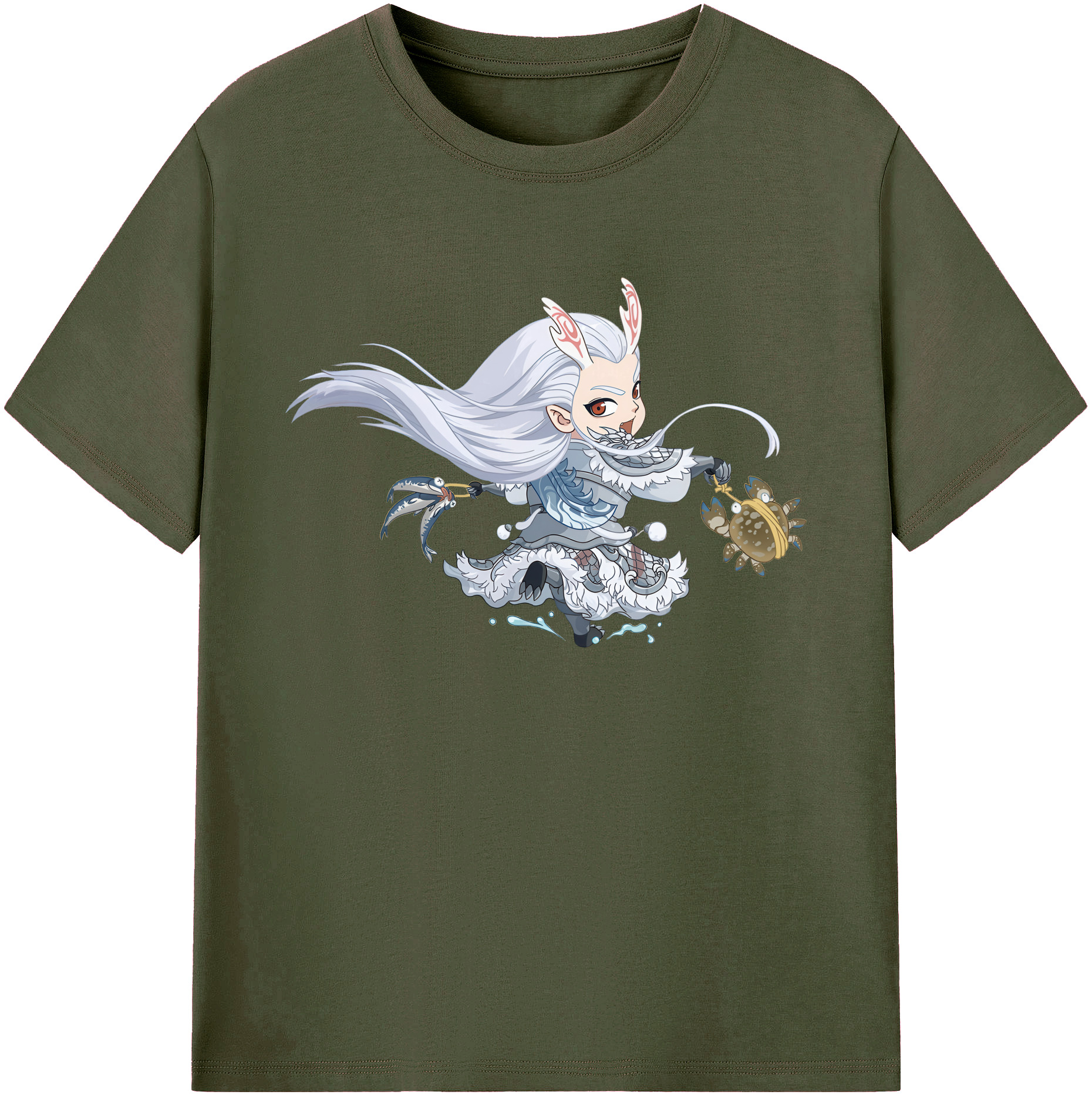 （画像用） Ne Zha 2 ナタ 魔童の大暴れ 綿100％ メンズ半袖Tシャツ｜肌触りやわらか＆通気性